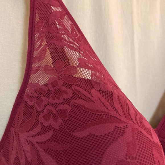 BALI Breathe Plus Size Raspberry Pink Lace Bra 3XL - Picture 5 of 12